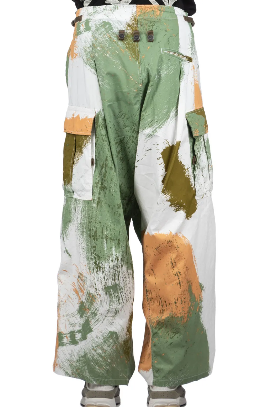 Sale Kapital Combed Burberry BRUSH-CAMO JUMBO Cargo Pants - White