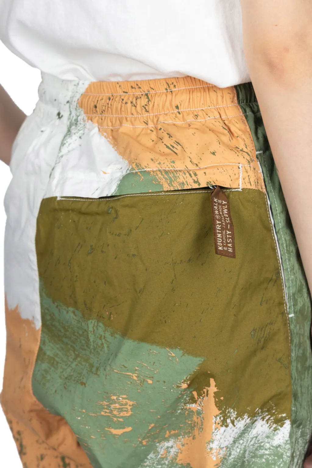 Best Kapital Combed Burberry BRUSH-CAMO EASY Pants - White