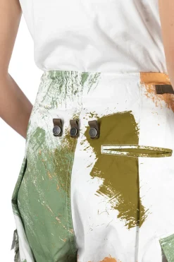 Clearance Kapital Combed Burberry BRUSH-CAMO JUMBO Cargo Pants - White
