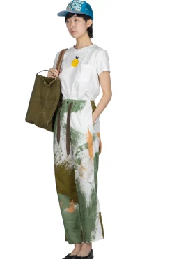 Best Kapital Combed Burberry BRUSH-CAMO EASY Pants - White