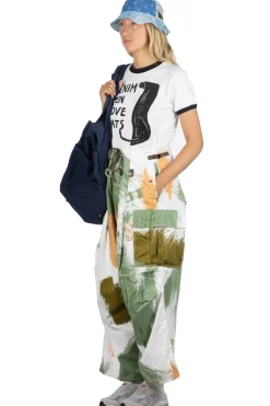 Clearance Kapital Combed Burberry BRUSH-CAMO JUMBO Cargo Pants - White