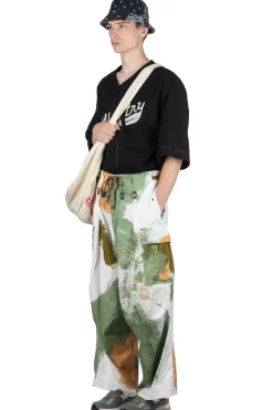 Sale Kapital Combed Burberry BRUSH-CAMO JUMBO Cargo Pants - White