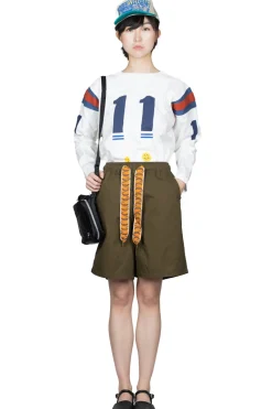 Clearance Kapital Combed Burberry Cotton EASY BEACH GO Shorts - Khaki