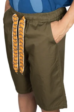 Fashion Kapital Combed Burberry Cotton EASY BEACH GO Shorts - Khaki
