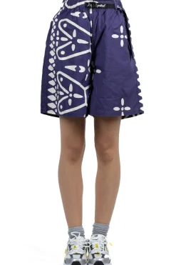 Clearance Kapital Combed Burberry Homongo Cross Easy Shorts - Navy
