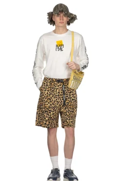 Hot Kapital Combed Burberry Leopard Easy Short Pants - Brown