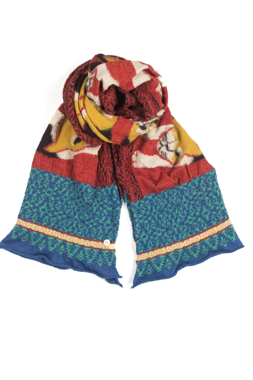 Discount Kapital Compressed Wool Scarf JAPAN MIKE Cat - Red
