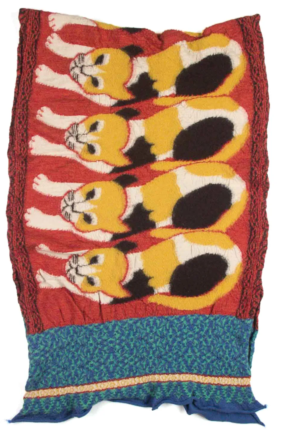 Discount Kapital Compressed Wool Scarf JAPAN MIKE Cat - Red