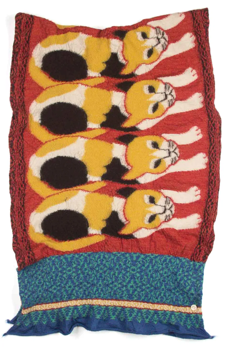 Discount Kapital Compressed Wool Scarf JAPAN MIKE Cat - Red