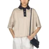 Discount NARU Compression Jersey Two-Tone Pullover - Beige