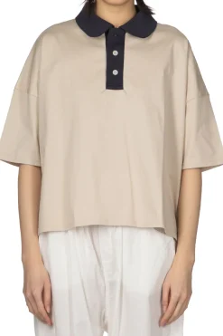 Discount NARU Compression Jersey Two-Tone Pullover - Beige