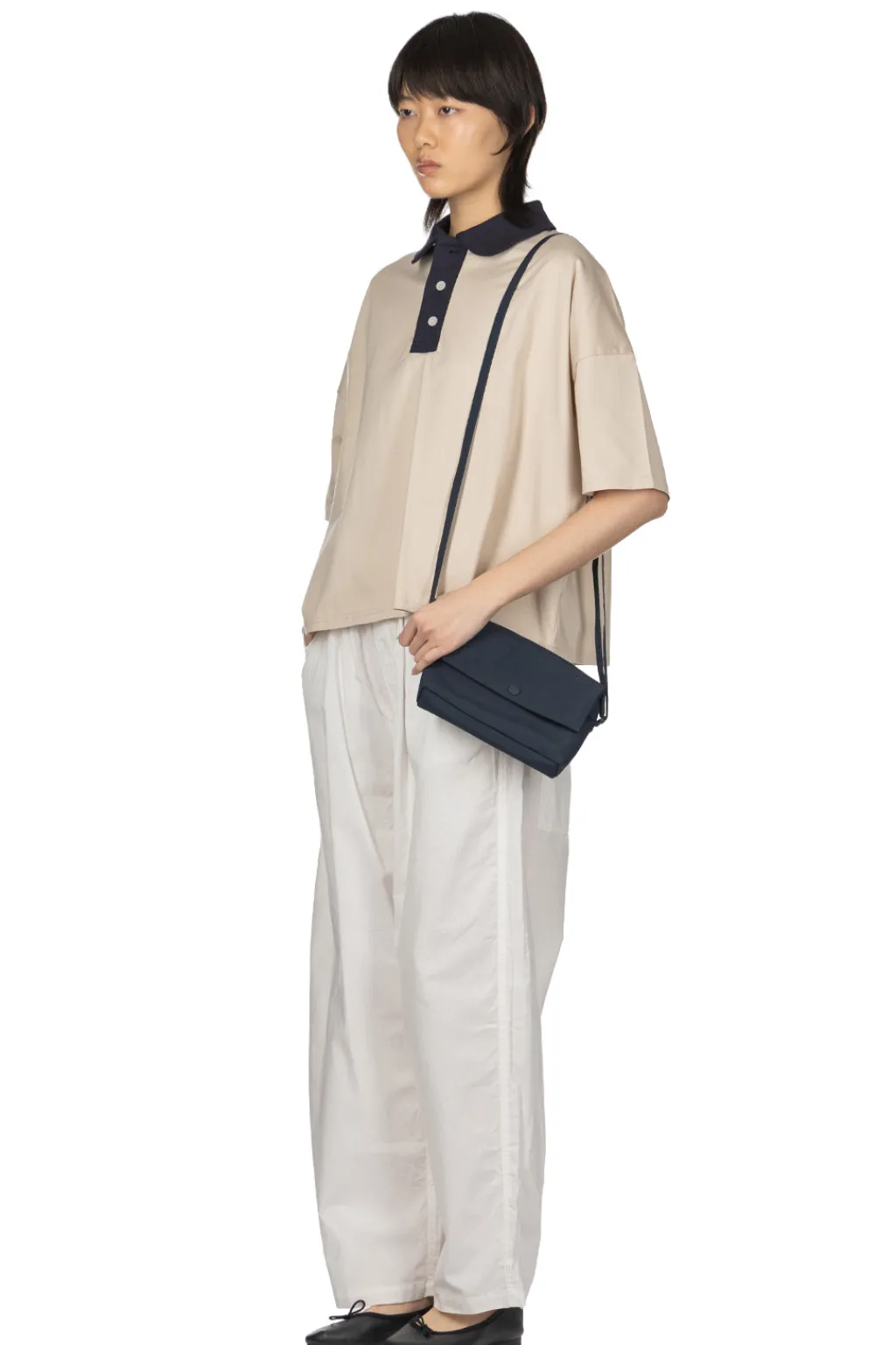 Discount NARU Compression Jersey Two-Tone Pullover - Beige