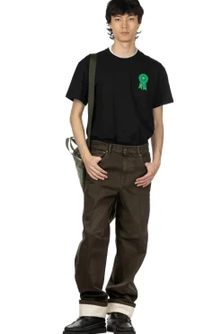 Hot JW Anderson Contrast Turn Up Jeans - Smoke