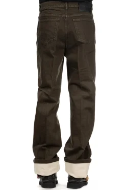 Hot JW Anderson Contrast Turn Up Jeans - Smoke