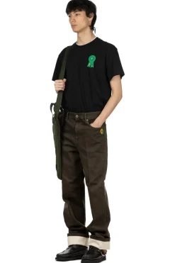 Hot JW Anderson Contrast Turn Up Jeans - Smoke