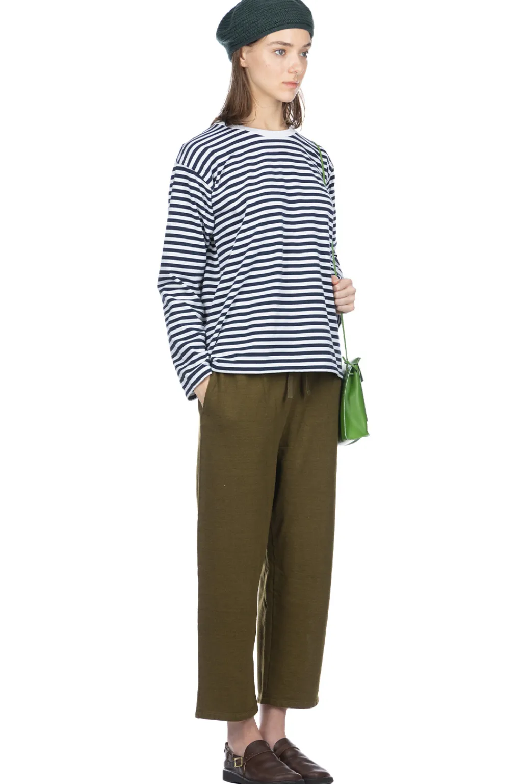 Fashion Nanamica COOLMAX Stripe Jersey LS Tee - Navy x White