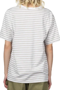 Best Nanamica Coolmax Stripe Jersey Tee - Sand Beige x White