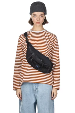 Fashion Nanamica COOLMAX Stripe Jersey US Tee - Sunset Orange White