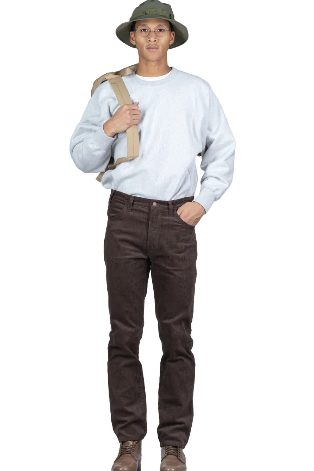 Online OrSlow 107 Corduroy Ivy Fit - Coffee Brown
