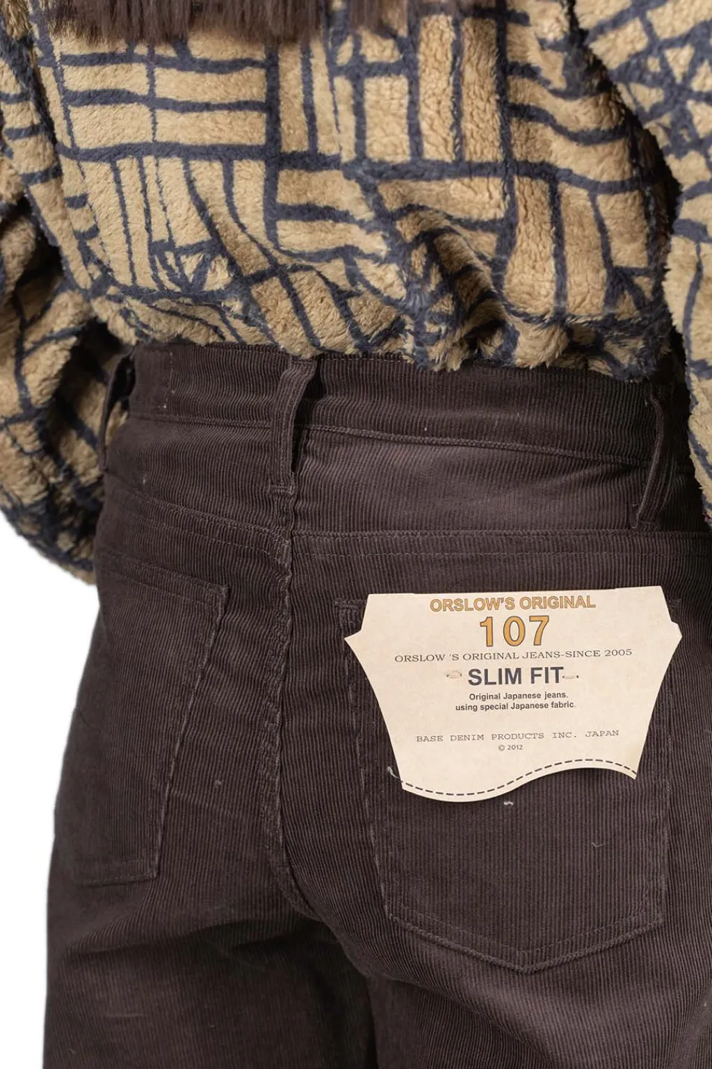 Clearance OrSlow 107 Corduroy Ivy Fit - Coffee Brown