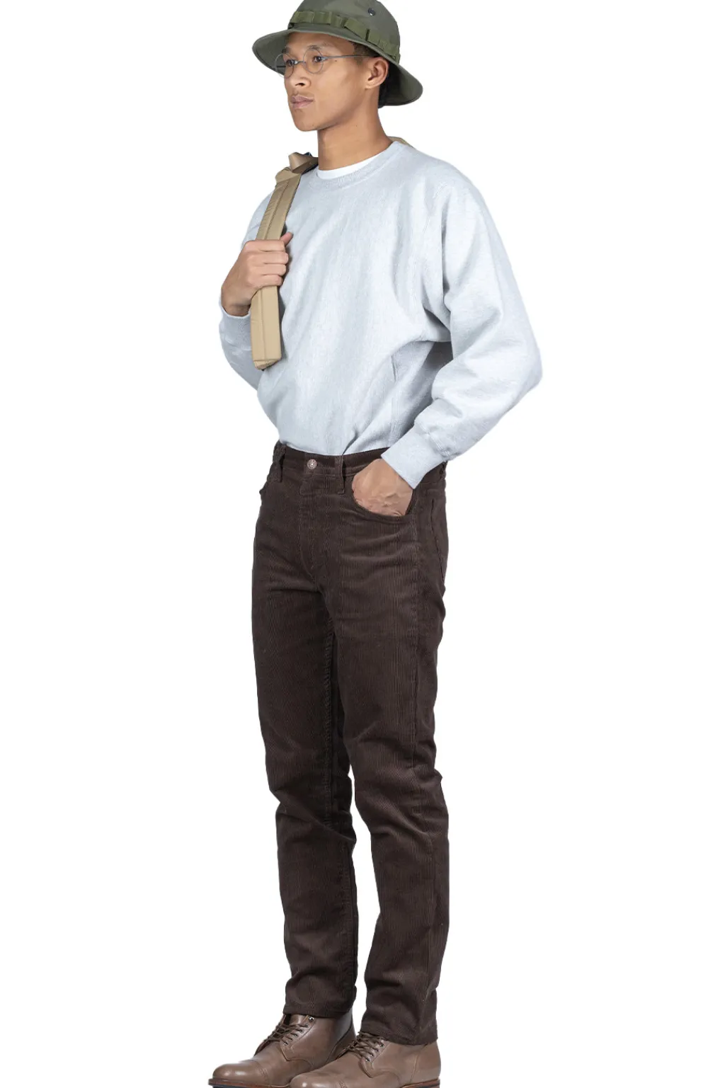 Online OrSlow 107 Corduroy Ivy Fit - Coffee Brown