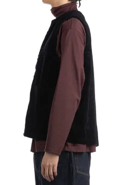 Sale Tigre Brocante Corduroy Open Pocket Vest - Black