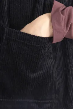 Sale Tigre Brocante Corduroy Open Pocket Vest - Black