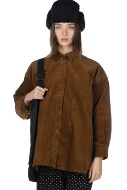 Clearance Ichi Corduroy over Shirt - Brown