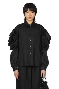 Discount Comme Des Garcons TAO Cotton Board Blouse - Black