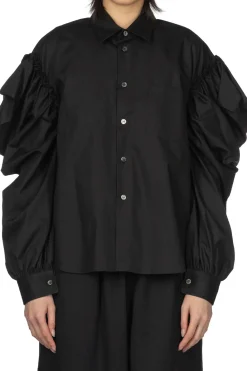 Discount Comme Des Garcons TAO Cotton Board Blouse - Black