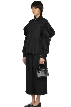 Discount Comme Des Garcons TAO Cotton Board Blouse - Black