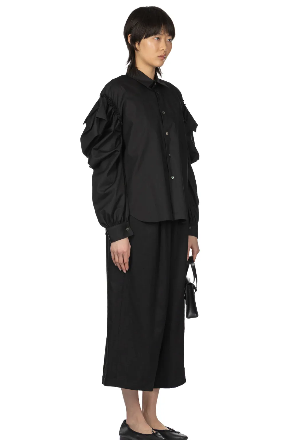 Discount Comme Des Garcons TAO Cotton Board Blouse - Black