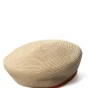 Best Cableami Cotton Braid Beret - Orange / Beige