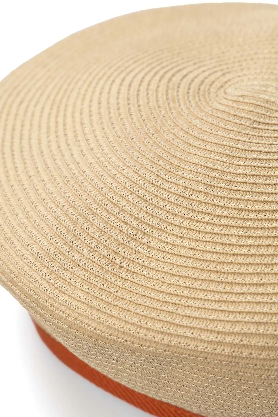 Discount Cableami Cotton Braid Beret - Orange / Beige
