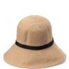 New Cableami Cotton Braid Open Crown Capeline - Beige Black