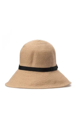 New Cableami Cotton Braid Open Crown Capeline - Beige Black