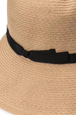 New Cableami Cotton Braid Open Crown Capeline - Beige Black