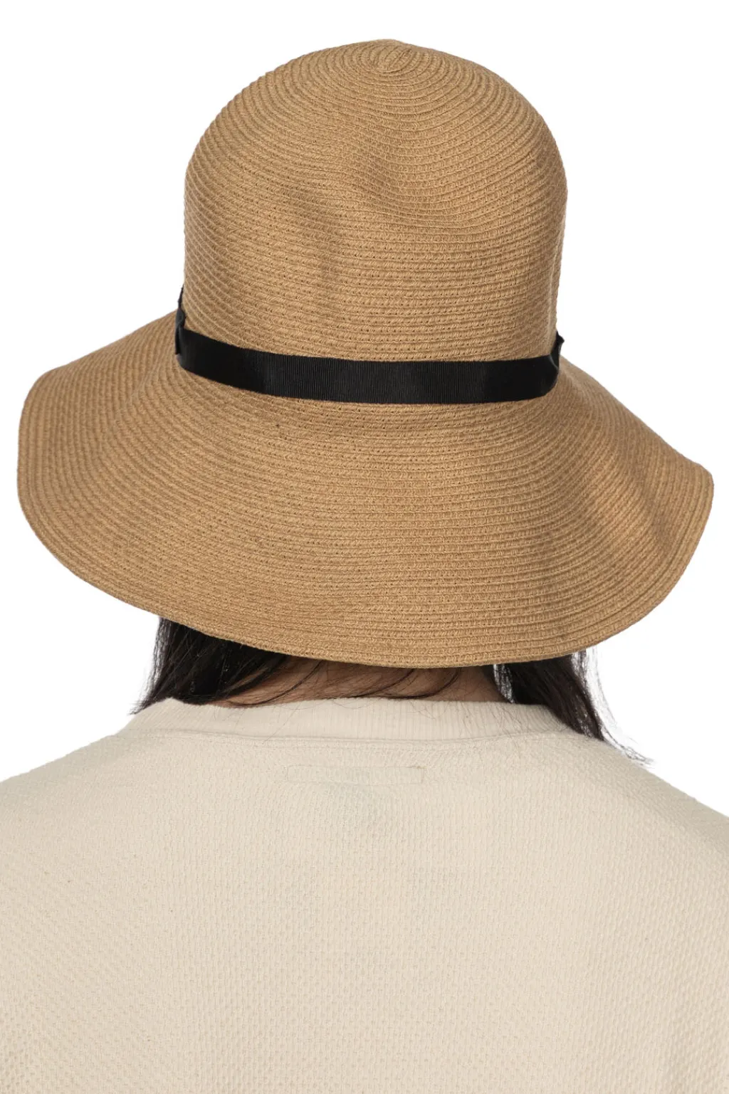 New Cableami Cotton Braid Open Crown Capeline - Beige Black