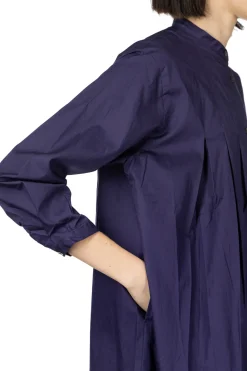 Hot Nachukara Cotton Broadcloth Tuck Dress - Purple