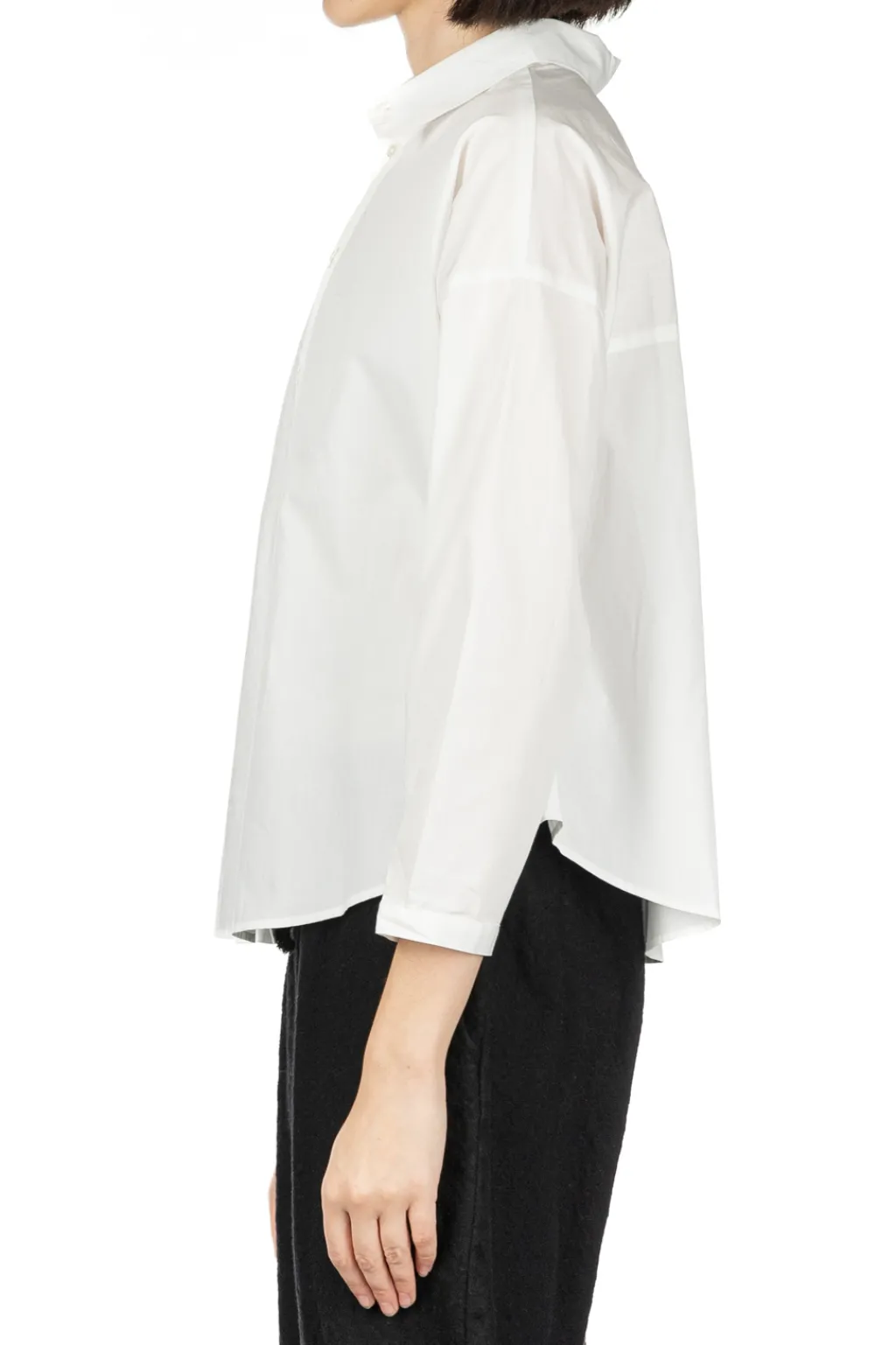 Outlet Nachukara Cotton Broadcloth 2-Way Blouse - White