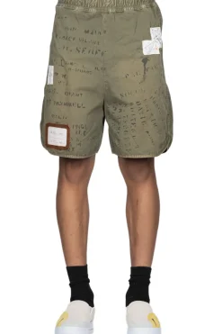 Clearance Kapital Cotton Burberry Remake Shorts Men's - Khaki