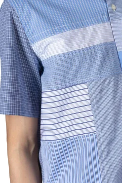 New Junya Watanabe MAN Cotton Check x Cottone Stripe Mix Shirt
