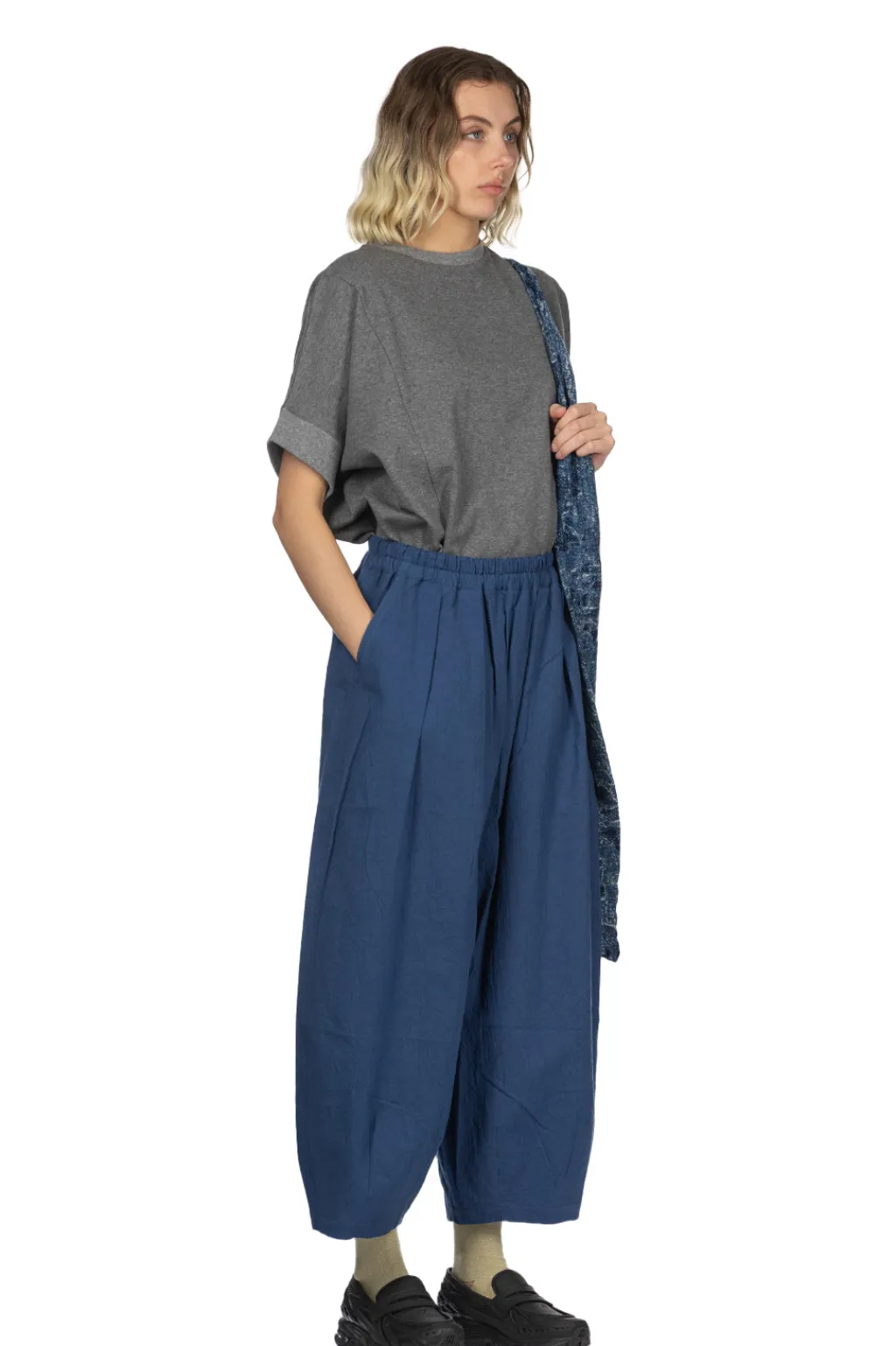 Outlet Nachukara Cotton Cocoon Pants - Blue
