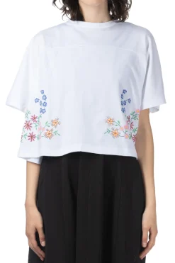 Online Comme Des Garcons TAO Cotton Embroidery Top - White