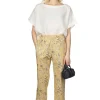 Outlet A+Koloni Cotton Flower Print Pants - Yellow