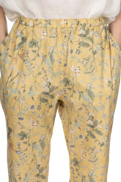Outlet A+Koloni Cotton Flower Print Pants - Yellow