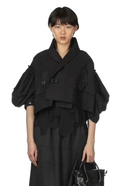 Clearance Comme Des Garcons TAO Cotton Garbardine Jacket - Black