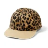 Clearance Kapital Cotton Herringbone Leopard Baseball Cap - Brown