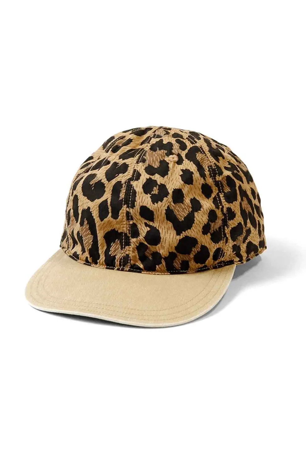 Outlet Kapital Cotton Herringbone Leopard Baseball Cap - Brown