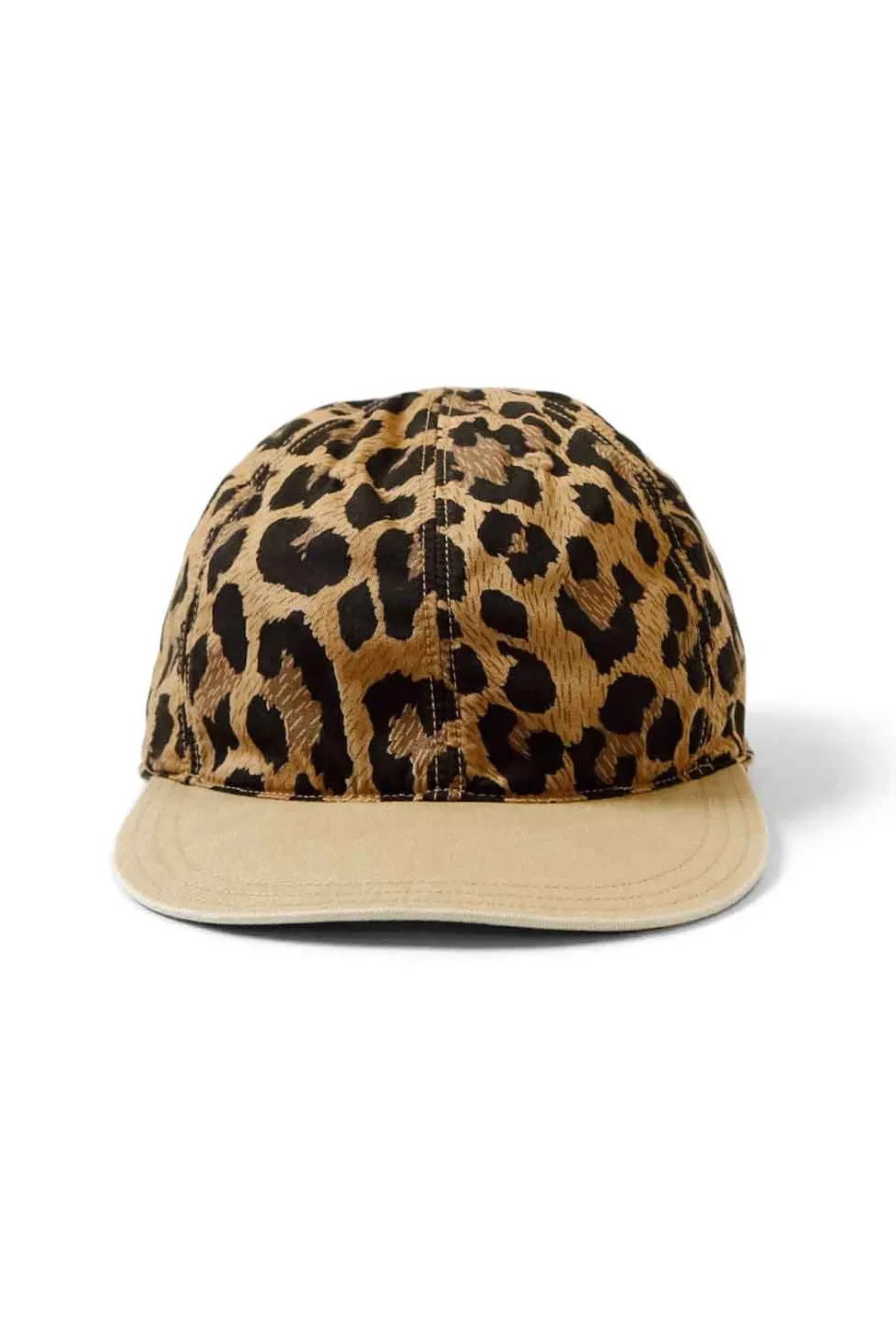 Outlet Kapital Cotton Herringbone Leopard Baseball Cap - Brown
